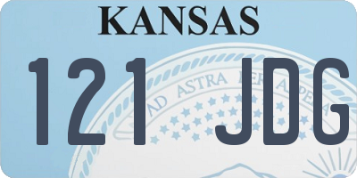 KS license plate 121JDG