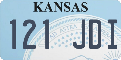 KS license plate 121JDI