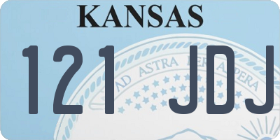 KS license plate 121JDJ