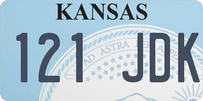 KS license plate 121JDK