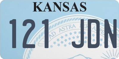 KS license plate 121JDN