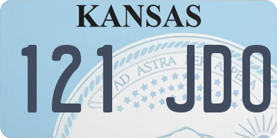 KS license plate 121JDO