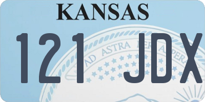 KS license plate 121JDX