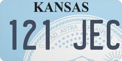 KS license plate 121JEC