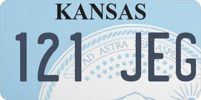 KS license plate 121JEG