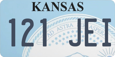 KS license plate 121JEI