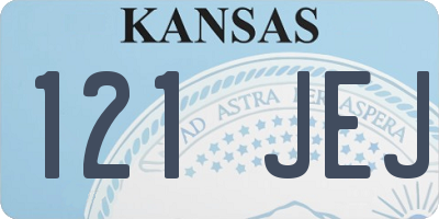 KS license plate 121JEJ