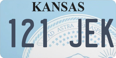 KS license plate 121JEK