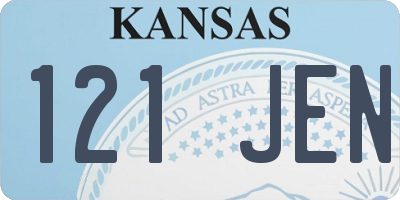 KS license plate 121JEN