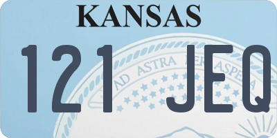 KS license plate 121JEQ