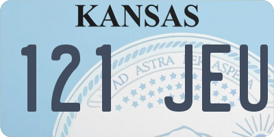 KS license plate 121JEU