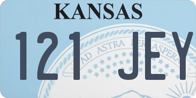 KS license plate 121JEY