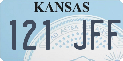 KS license plate 121JFF