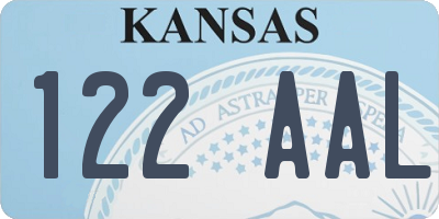 KS license plate 122AAL