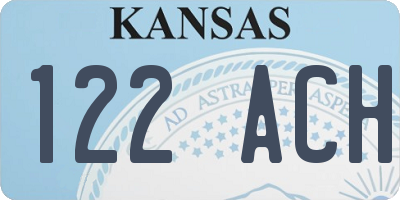 KS license plate 122ACH