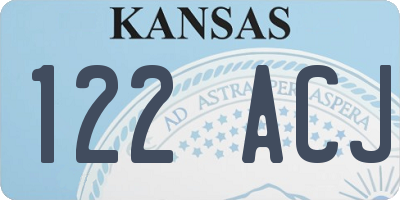 KS license plate 122ACJ