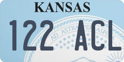 KS license plate 122ACL
