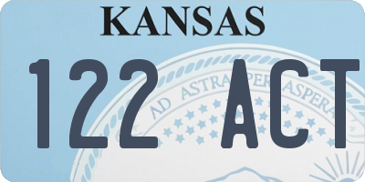KS license plate 122ACT