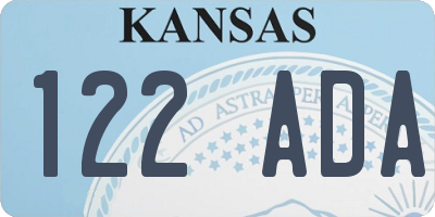 KS license plate 122ADA