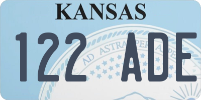 KS license plate 122ADE