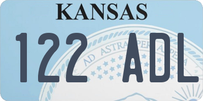 KS license plate 122ADL