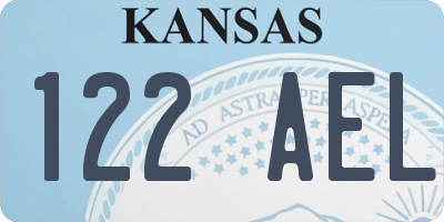 KS license plate 122AEL