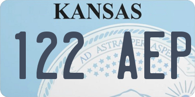 KS license plate 122AEP