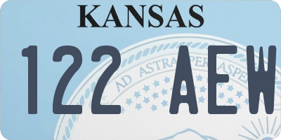 KS license plate 122AEW