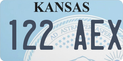 KS license plate 122AEX