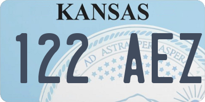 KS license plate 122AEZ