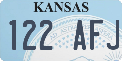 KS license plate 122AFJ