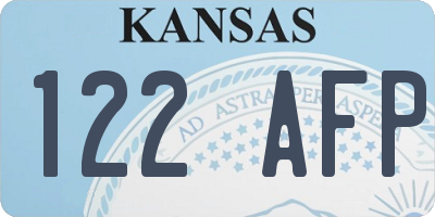 KS license plate 122AFP