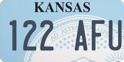 KS license plate 122AFU