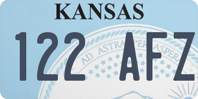 KS license plate 122AFZ