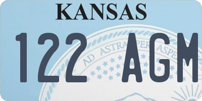 KS license plate 122AGM