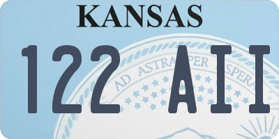 KS license plate 122AII
