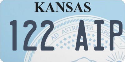 KS license plate 122AIP