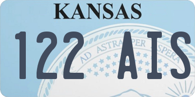 KS license plate 122AIS