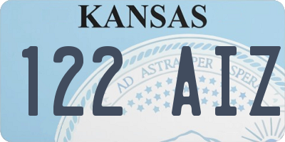 KS license plate 122AIZ