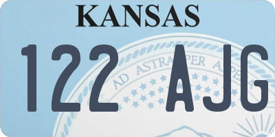 KS license plate 122AJG