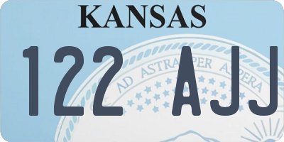 KS license plate 122AJJ