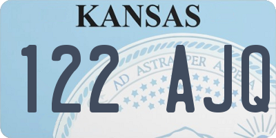 KS license plate 122AJQ