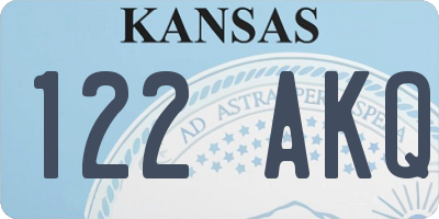 KS license plate 122AKQ