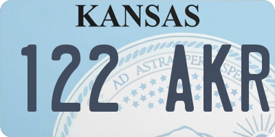KS license plate 122AKR