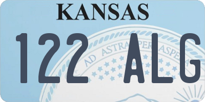 KS license plate 122ALG