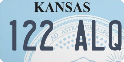 KS license plate 122ALQ
