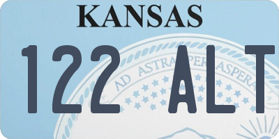 KS license plate 122ALT