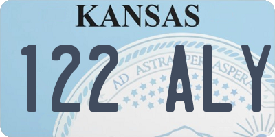 KS license plate 122ALY