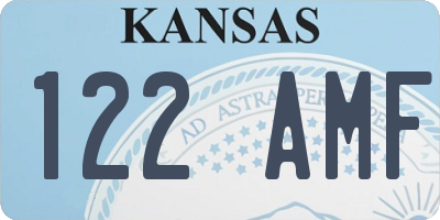 KS license plate 122AMF