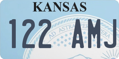 KS license plate 122AMJ